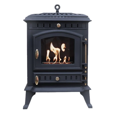Molde Cast Iron Bioethanol Stove by ScandiFlames in black, featuring a sleek and durable cast iron design for clean-burning warm