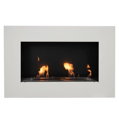 ScandiFlames Murus 800 Matte White - Buy Now ScandiFlames Murus 800 Matte White wall-mounted bioethanol fireplace with a sleek design and manual control.