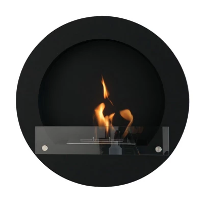 ScandiFlames Round Black Bioethanol Fireplace – Shop Now ScandiFlames Round Black Bioethanol Fireplace – Wall-mounted, manual control, 1.5L capacity, 6-hour burn time, black finish.