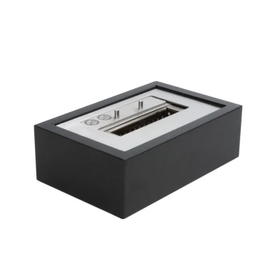 ScandiFlames Bioethanol Fireplace Insert - 30.5 cm in black, designed for existing fireplaces with a clean-burning flame.