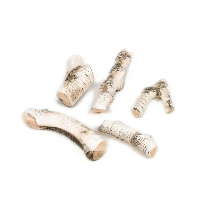 ScandiFlames White Decoration Set - 5 pcs, heat-resistant ceramic stones for bioethanol fireplaces.