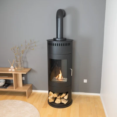 Fake Flue for Bioethanol Stove - Small | ScandiFlames ScandiFlames Fake Flue for Bioethanol Stove - Small, 46 cm, black finish, decorative chimney effect.