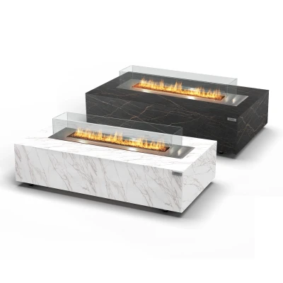 Cabo Table Daze/Laurent Bioethanol Fire Table – Buy Now Cabo Table Daze/Laurent bioethanol fire table in black and white with automatic control, offering 15-hour burn time and 9.4 kW h