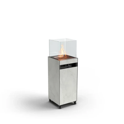 OIA Outdoor Gas Heater in Grey with 10 kW heat output and manual control, perfect for outdoor spaces.