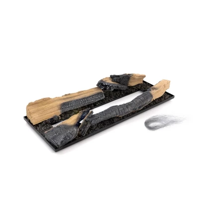 Decorative Logs for Retro 500 bioethanol fireplace, realistic ceramic log set