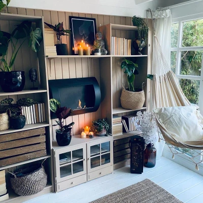 Ocean Black Bio Wall Fireplace - ScandiFlames | Buy Now Ocean Black Bio Wall Fireplace by ScandiFlames – wall-mounted bioethanol fireplace with a sleek black finish, 3-hour burn time,