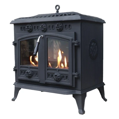 Spitsbergen Cast Iron Bioethanol Stove by ScandiFlames, featuring a sleek black cast iron design and smoke-free operation.