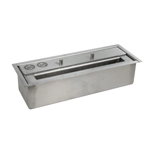 Deluxe Bio Burner - 1.0L (W: 28.5 cm) by ScandiFlames, a stainless steel manual bioethanol burner for custom fireplace setups.