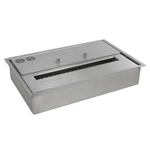 ScandiFlames Deluxe Bio Burner - 2.5L in stainless steel with manual control, offering a clean and stylish heating solution.