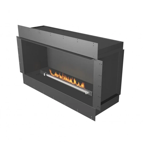 Forma 1200 Single-sided bioethanol fireplace – sleek black built-in fireplace with remote control and long burn time.