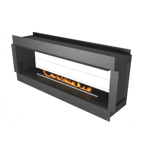 Forma 1800 Tunnel Bioethanol Fireplace – A built-in see-through fireplace with app and remote control for a luxurious home ambia