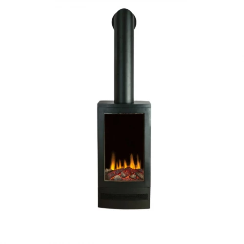 Bramshaw Wall-Mounted Electric Fireplace by British Fires in sleek black finish with realistic flame effect.