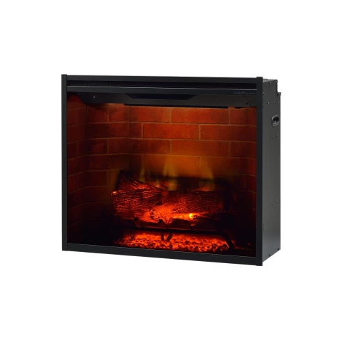 Dimplex Firebox 30" Electric Fireplace Insert in black with realistic flames and remote control operation.