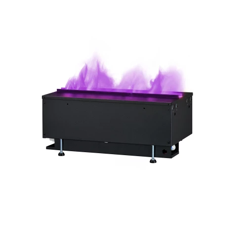 Dimplex Optimyst Cassette 500 Projects – a sleek black vapour fireplace with app and remote control for a realistic flame effect