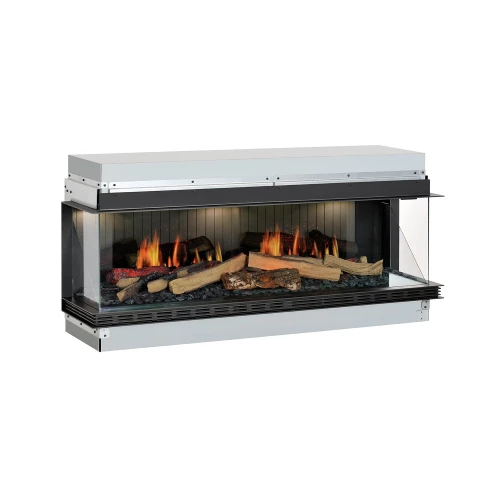 Vista 130 I - 1-Sided Built-in Electric Fireplace by Dimplex in a sleek black finish, featuring remote control and a 2 kW heat o