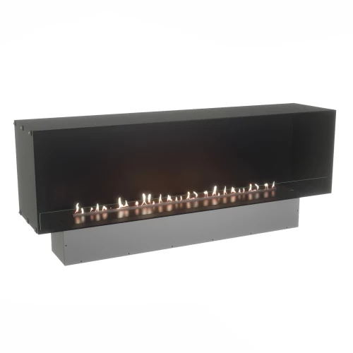 Foco One 1800 by FOCO Fires – a sleek, one-sided built-in bioethanol fireplace in black, offering a vent-free, modern heating so