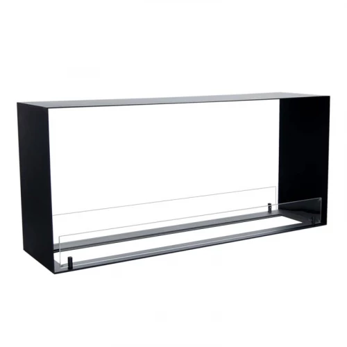 Foco Two 1100 Medium by FOCO Fires - a sleek built-in see-through bioethanol fireplace with manual control and 6.2 kW heat outpu