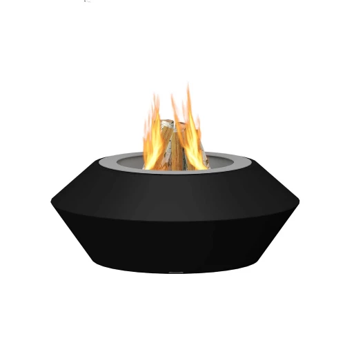 Operetta - Black by GlammFire, a sleek and stylish outdoor fire pit designed for modern outdoor spaces.