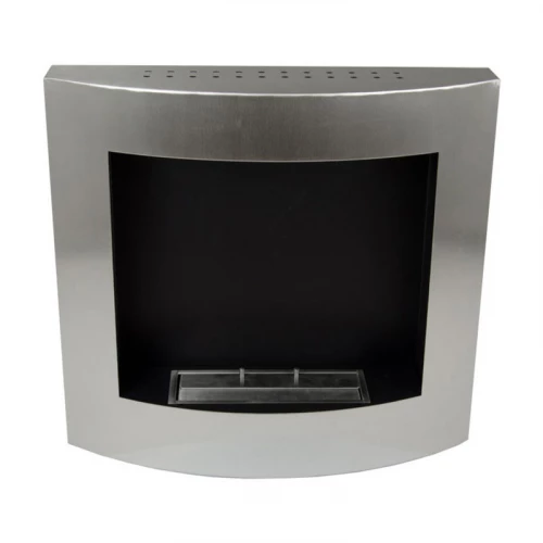 ScandiFlames Stainless Steel Wall Mounted Biofireplace – a sleek, modern wall-mounted bioethanol fireplace with a clean-burning 