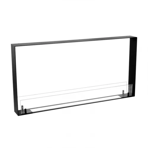 Foco Two 1000 Ultra Slim Boxed bioethanol fireplace in a sleek black finish, ideal for modern interiors.