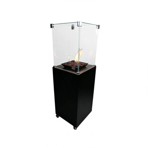 Muztag Malaga Patio Heater in sleek black finish, providing efficient outdoor heating.