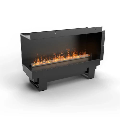 Cool Flame 1000 Left Corner vapour fireplace with Opti-Myst technology in an elegant black finish.