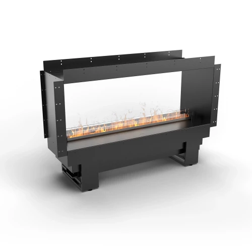 Cool Flame 1000 See-through Fireplace – a sleek, two-sided built-in vapour fireplace with Opti-myst flame effect and remote cont
