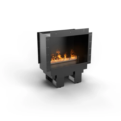 Cool Flame 500 Single-sided vapour fireplace with Opti-myst technology in a sleek black finish.