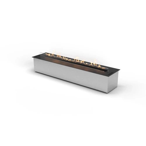FLA4 - Bespoke Measurements bioethanol burner in sleek black finish with smart control options.