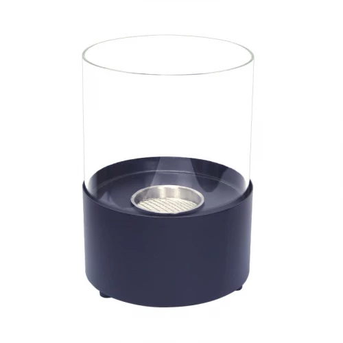 Kennington Round Tabletop Bioethanol Fireplace - Black with a sleek, modern design and clean-burning flame.