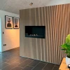ScandiFlames 100 cm Built-in Bioethanol Fireplace – sleek black finish, eco-friendly and smoke-free heating solution.