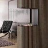Foco Room Divider 600 Slim – A three-sided built-in bioethanol fireplace in a sleek black finish, perfect as a room divider for 