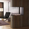 Foco Room Divider 800 Slim by FOCO Fires – A stylish three-sided built-in bioethanol fireplace with manual control and a sleek b