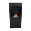 Jackson Bioethanol Stove by ScandiFlames in a sleek square design with black finish.