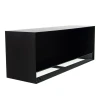 Foco One 1400 Double bioethanol fireplace by FOCO Fires in black, built-in one-sided design, 140 cm length, 8L fuel capacity, ma