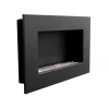 Murus 800 Black wall-mounted bioethanol fireplace by ScandiFlames, featuring a sleek black design and a 3-litre fuel capacity.