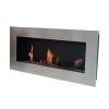Murus 1200 Brushed Steel wall-mounted bioethanol fireplace with a sleek modern design.