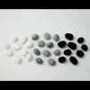 ScandiFlames Ceramics Pebbles White - 24 Pieces for bioethanol fireplaces, heat-resistant and decorative.