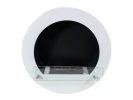 ScandiFlames White Round Wall Mounted Bioethanol Fireplace - A stylish wall-mounted bioethanol fireplace with a sleek white fini