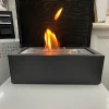 ScandiFlames Bioethanol Fireplace Insert - 30.5 cm in black, designed for existing fireplaces with a clean-burning flame.
