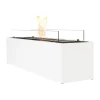 ScandiFlames Freestanding Bio Fireplace in white, a modern and sleek bioethanol fireplace with a 5-litre fuel capacity and 6.5 k