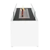 ScandiFlames Freestanding Bio Fireplace in white, a modern and sleek bioethanol fireplace with a 5-litre fuel capacity and 6.5 k