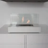 Lambeth White Tabletop Bio Fireplace by ScandiFlames – A compact and stylish bioethanol fireplace with a sleek white finish.