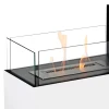 Topeka White Bioethanol Fireplace by ScandiFlames, crafted from powder-coated steel with a sleek white finish and three-sided op