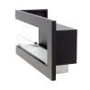 ScandiFlames Corner Fireplace 85 cm - Left - sleek black built-in bioethanol fireplace with manual control and 7-hour burn time.