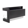 ScandiFlames Right-facing Corner Fireplace - 85 cm, built-in bioethanol fireplace in black finish.