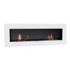 Murus 1600 Glossy White by ScandiFlames - a stylish wall-mounted bioethanol fireplace with a sleek design and clean-burning flam