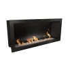 Icon Fires Slimline Firebox SFB1350 - Black, a stylish built-in bioethanol fireplace with a 135 cm length and 7.7 kW heat output
