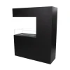 Tall Black Room Divider Bio Fireplace by ScandiFlames, a sleek and stylish freestanding bioethanol fireplace with a black finish