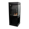 Alaska Corner Bioethanol Stove Fireplace by ScandiFlames – a sleek black bioethanol stove designed for corner placement.